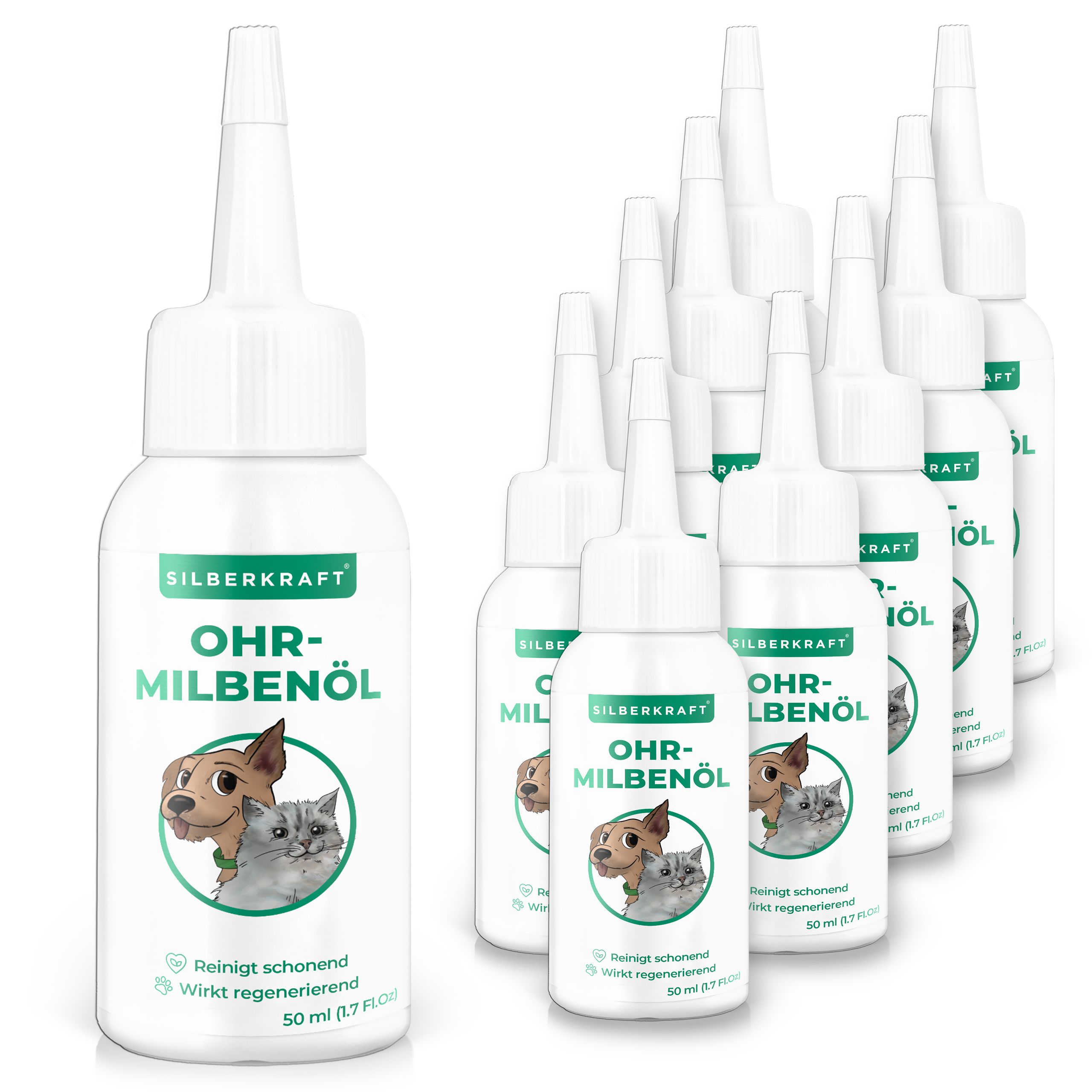 SILBERKRAFT Ohrmilbenöl Hund & Katze