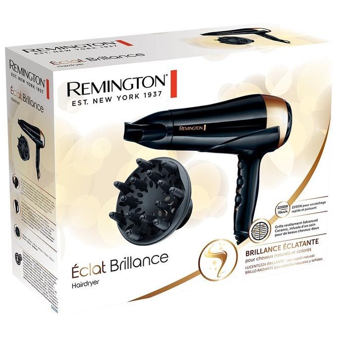 Remington D6098 asciuga capelli 2200 W Nero, Bronzo