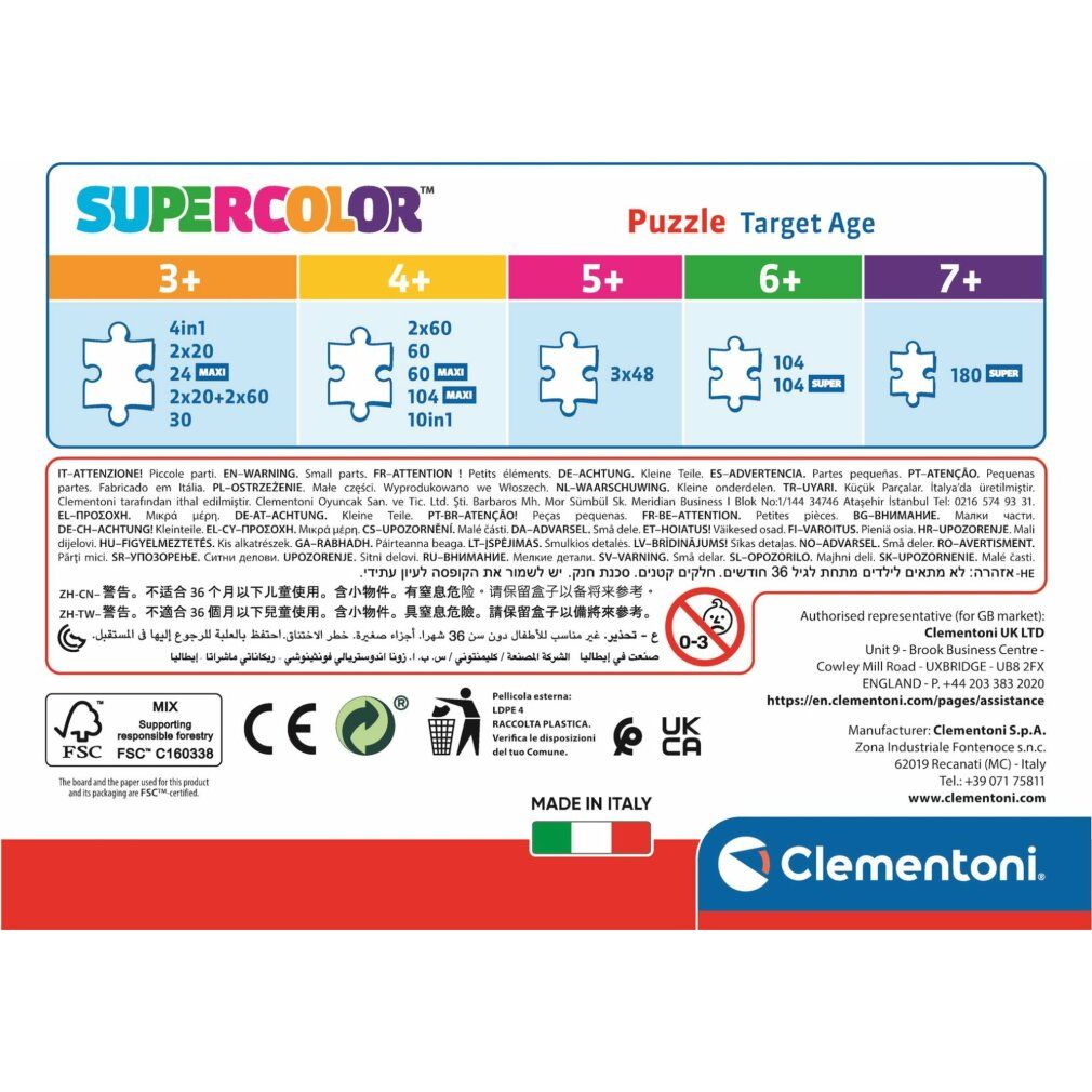 clementoni Puzzle Zwillingsbabys 60 Teile