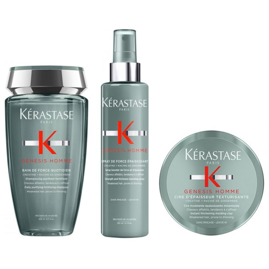 Kérastase Genesis Homme Set (Bain de Force / Spray Cire) 475 ml