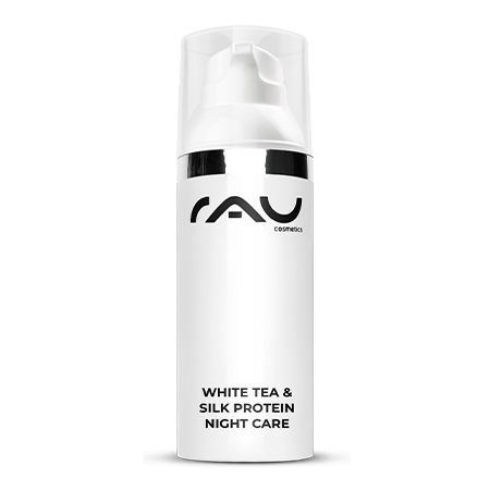 RAU Cosmetics White Tea & Silk Protein Night Care reichhaltige Nachtcreme mit Seidenproteinen