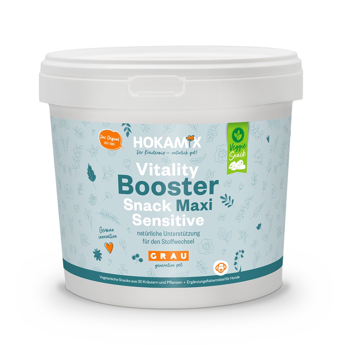 Grau Hokamix Vitality Booster Snack Maxi Sensitive 4,5 kg Futter