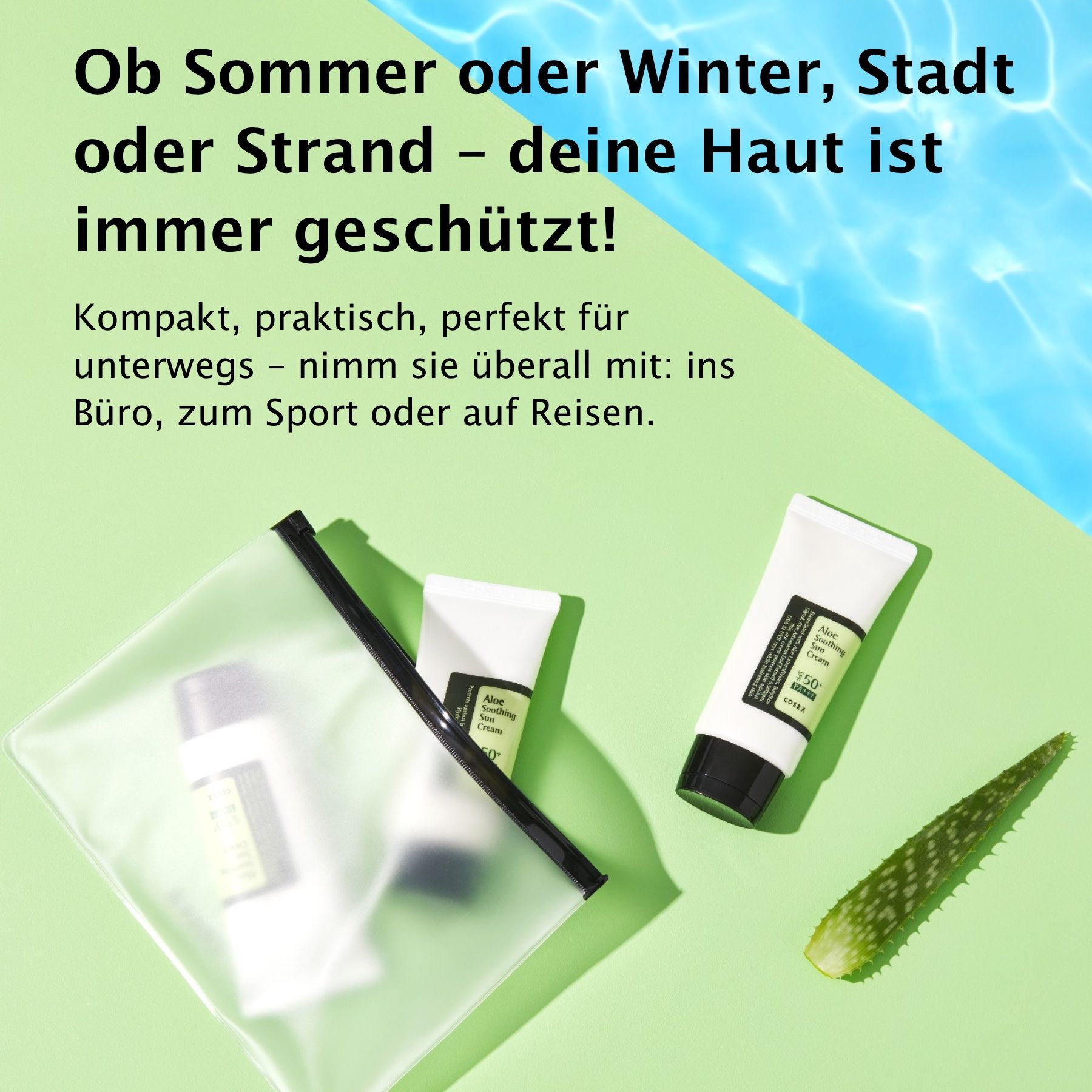 COSRX Soothing Sun Cream SPF 50+ Sonnenschutzcreme mit Aloe Vera