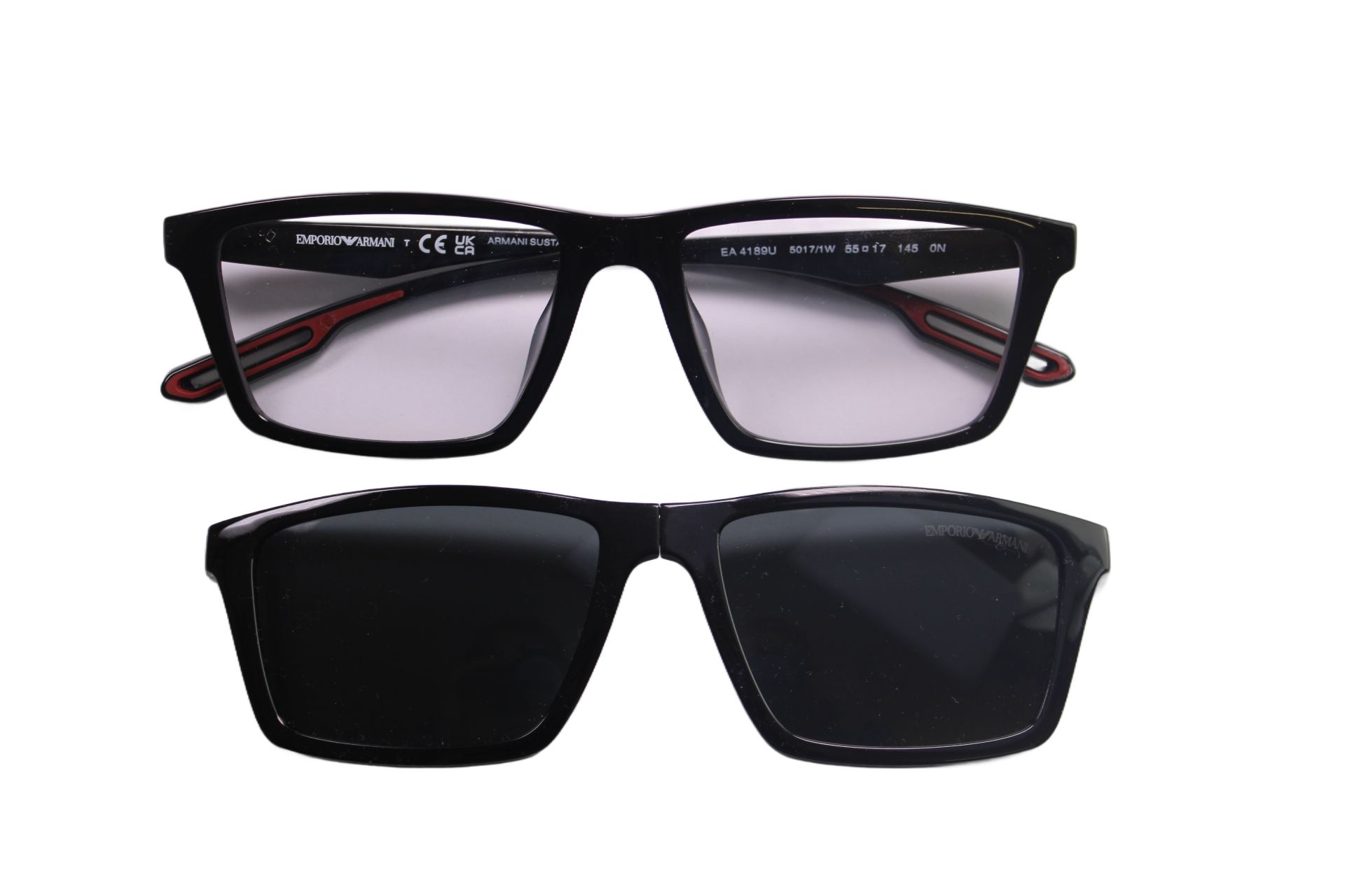 Emporio Armani EA 4189U 5017/1W + 2 Sonnenclips
