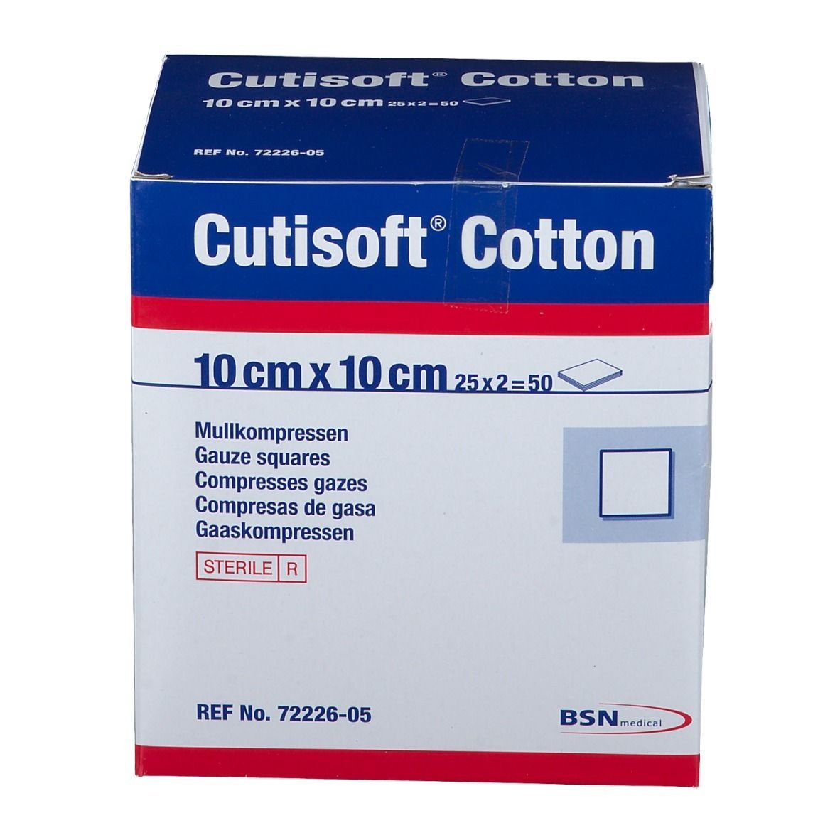 Cutisoft® Cotton steril 10 cm x 10 cm