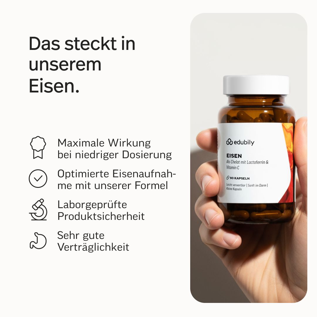 edubily® Eisen Kapseln mit Lactoferrin