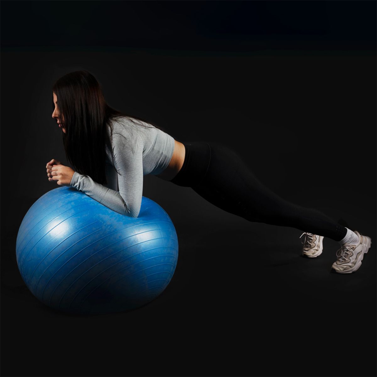 Gymnastik-/Yogaball + Aufblaspumpe