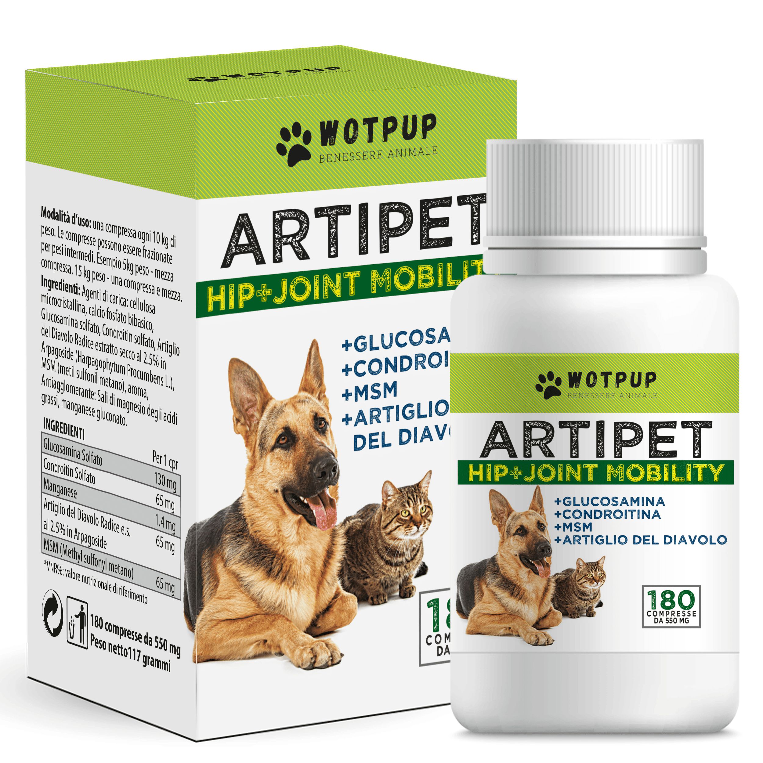 Artipet © Integratore per Articolazioni Cani e Gatti con Glucosamina e Condroitina