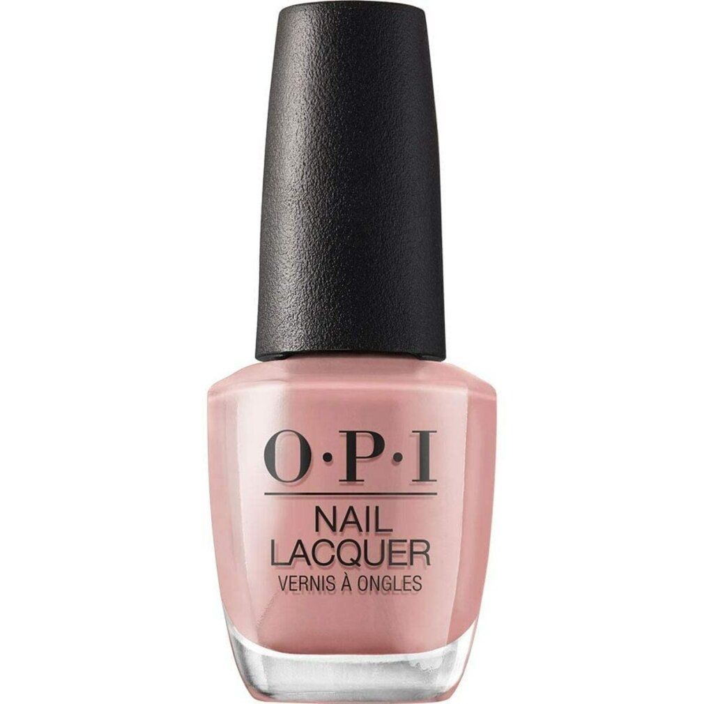 O.P.I Nagellack. Rosa Farbton in einer Glasflasche mit schwarzem Deckel. 15 ml.