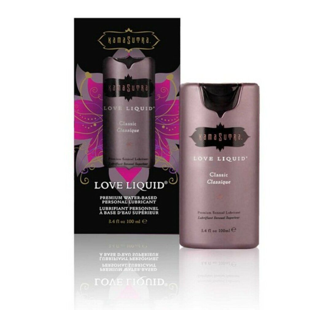 Kama Sutra Love Liquid Classic Flasche und Verpackung. Wasserbasierter Gleitmittel.