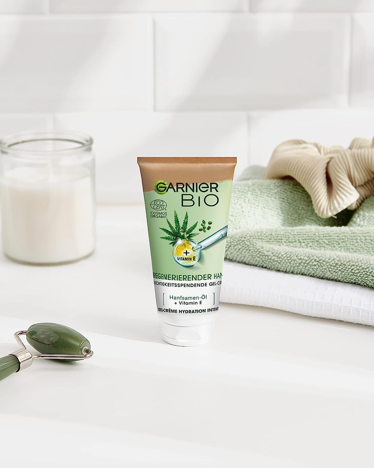 Garnier Gel-Crème, feuchtigkeitsspendend mit Bio-Hanf, regeneriert empfindliche Haut, mit Vitamin E