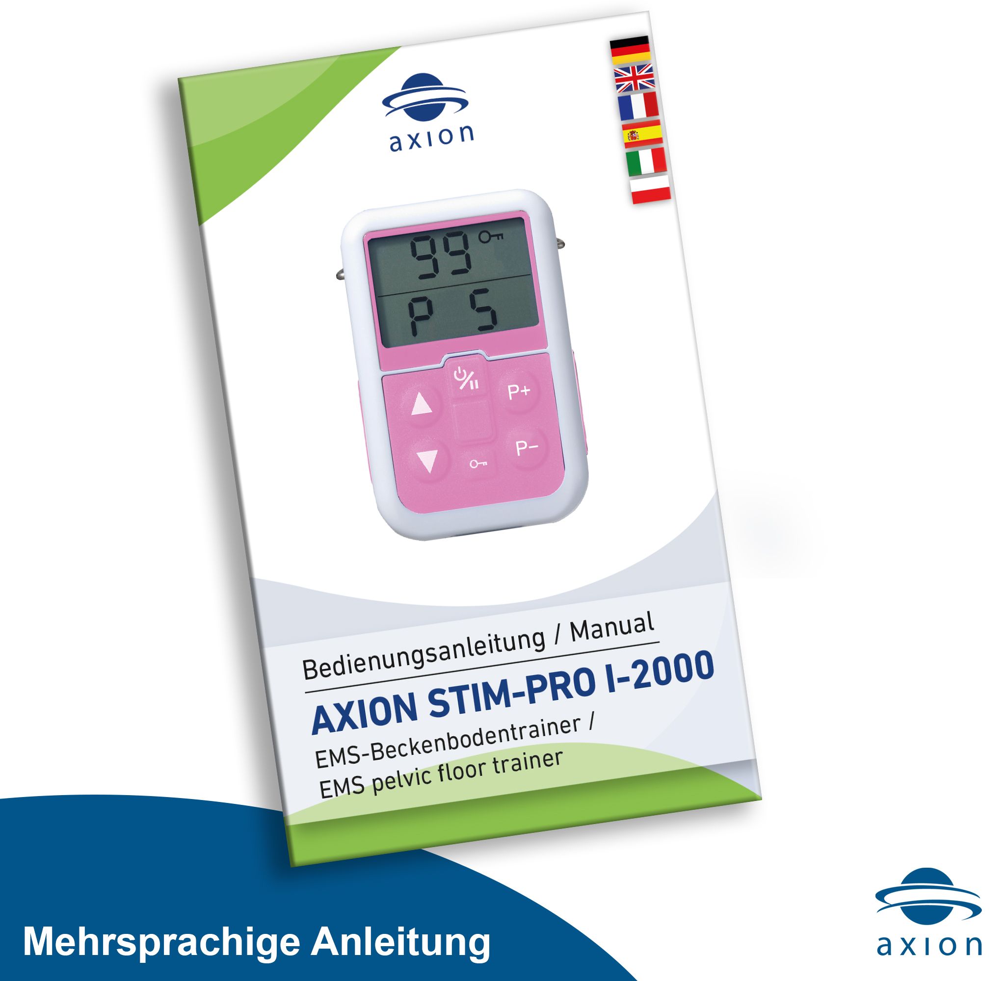 axion® I-2000 Beckenboden-Trainer mit Sonde STIM-PRO S-13A für Männer bei Inkontinenz