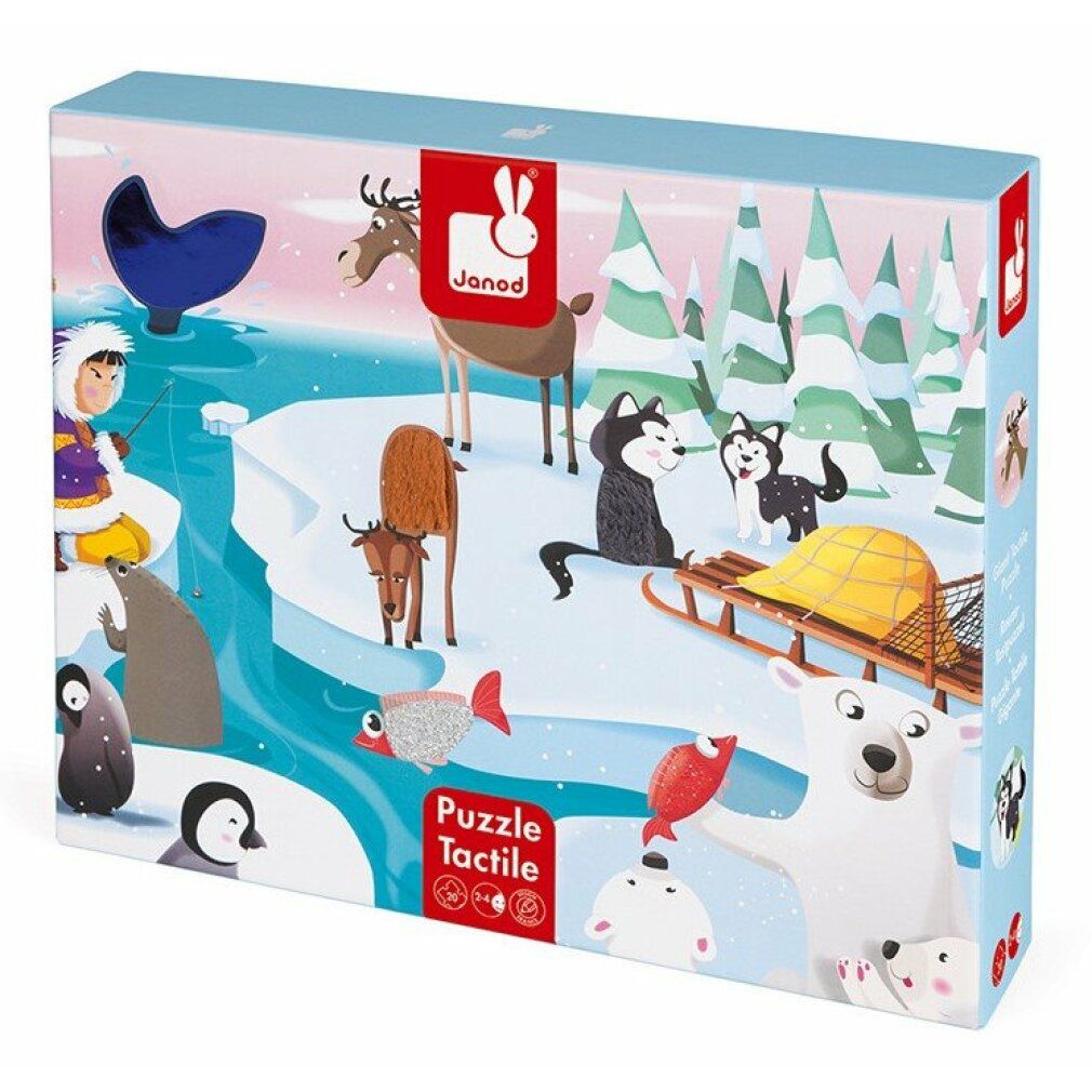 janod Puzzle tattile Vita nel ghiaccio 20 pezzi