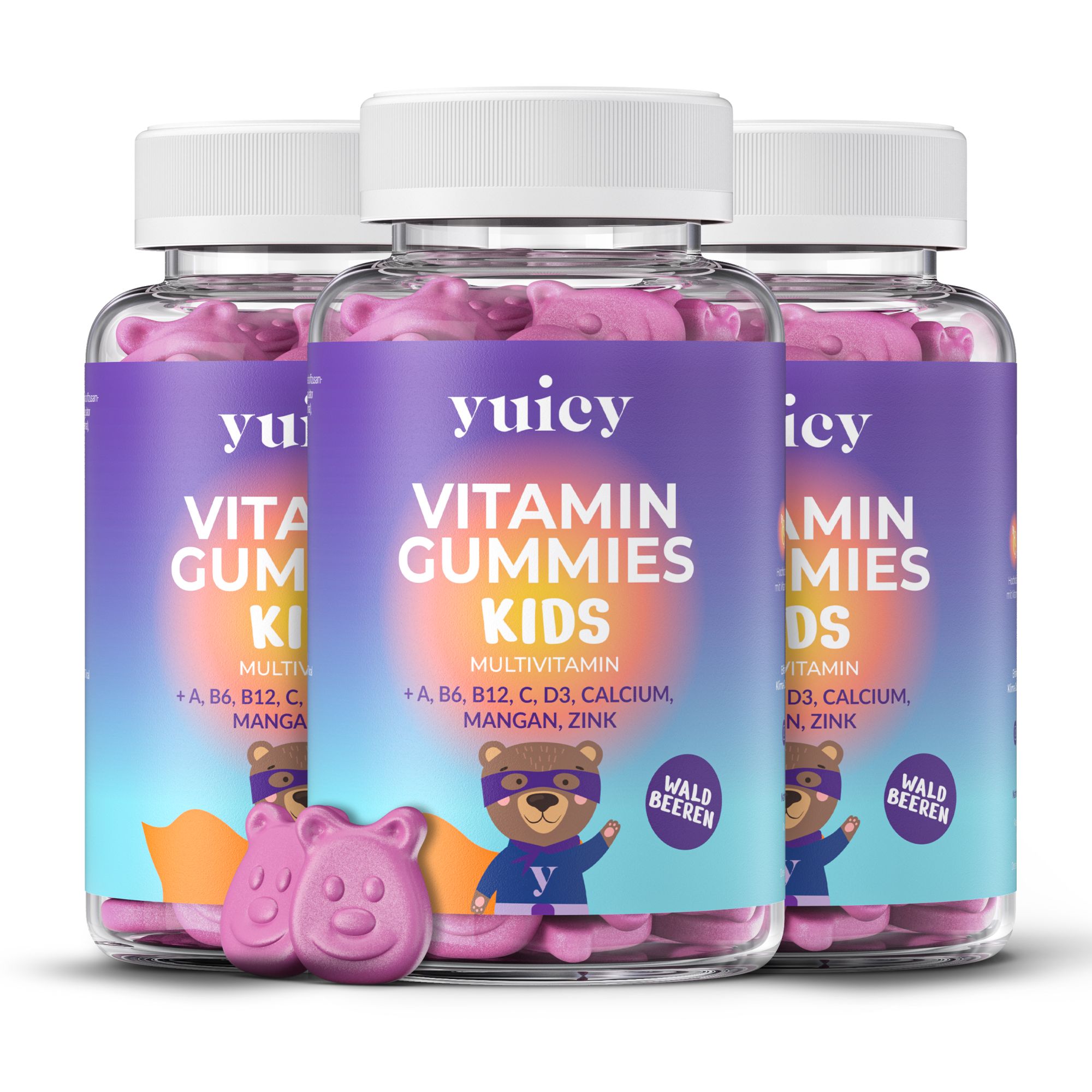 yuicy® Kids Gummies -  Vitamine für Kinder
