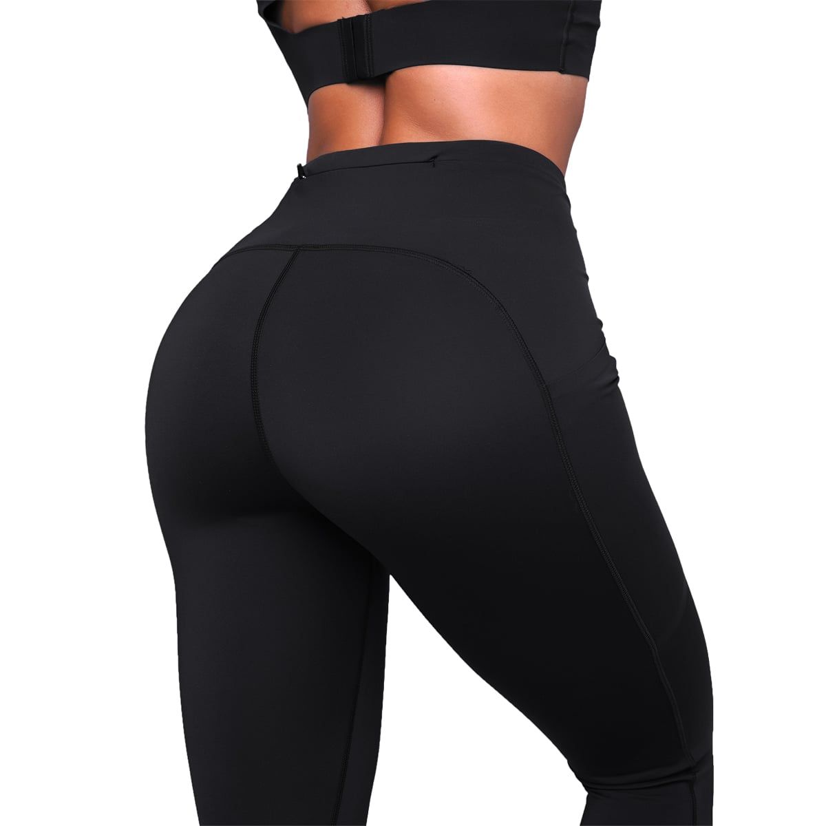 GymBeam Leggings Damen mit Kordelzug und Taschen in Schwarz