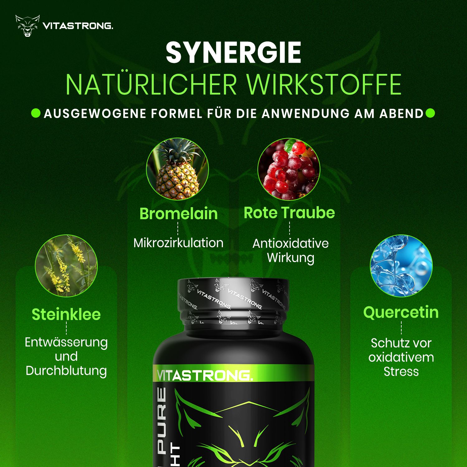 Vitastrong Z-F & DrainPure Night – Integratore termogenico e drenante notturno