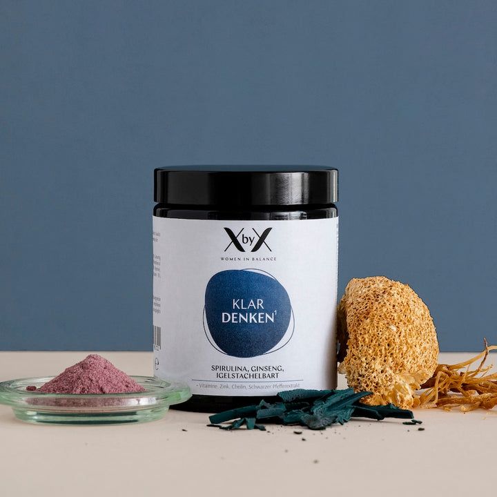 XbyX® Klar Denken - Denkleistung & Konzentration - Ginseng, Igelstachelbart, Spirulina & Cholin