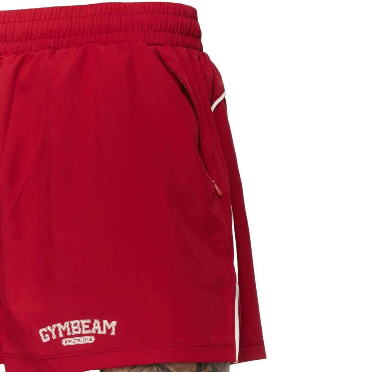 GymBeam Shorts Herren Oversized Varsity Rot