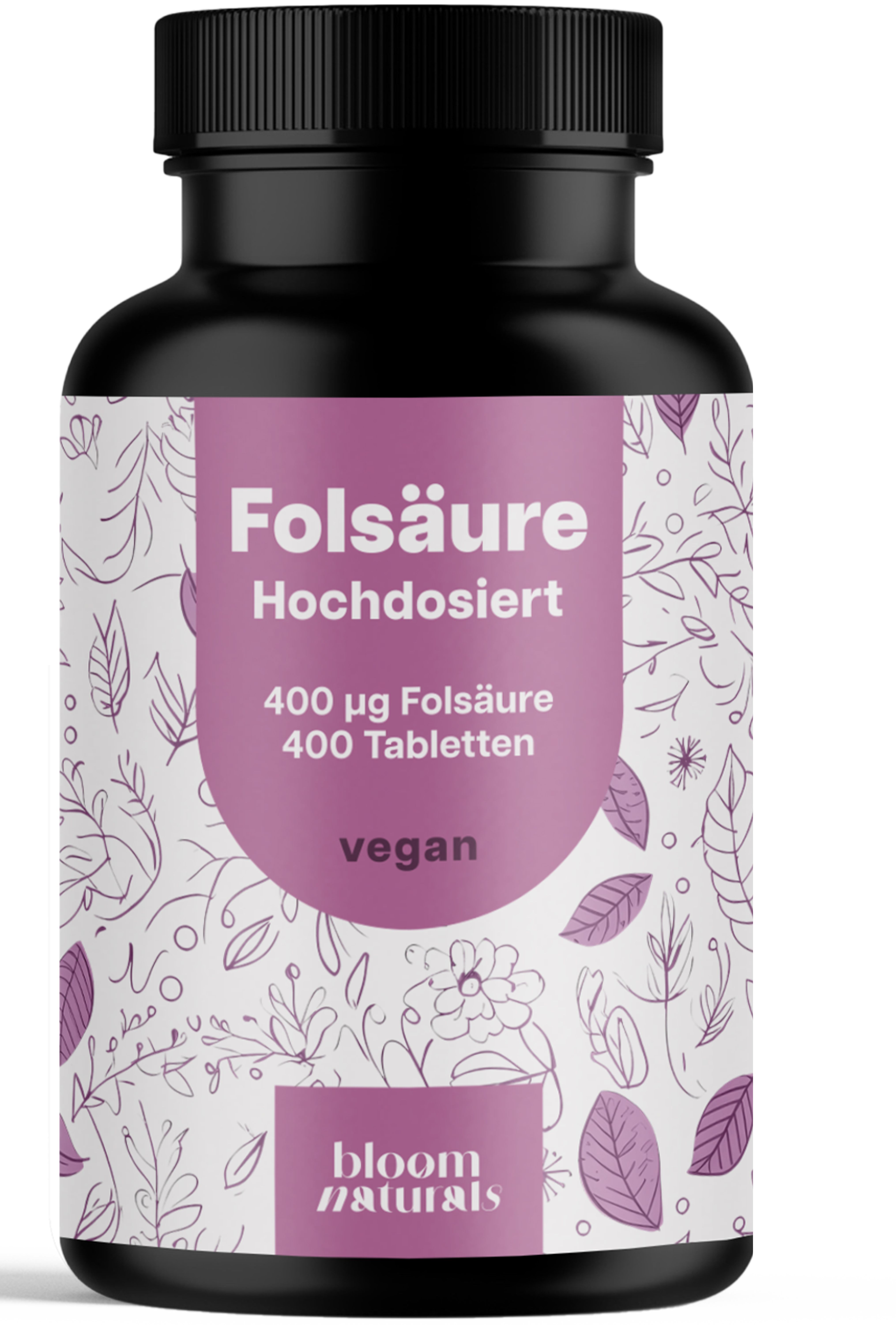 Bloom Naturals Folsäure Tabletten 400µg