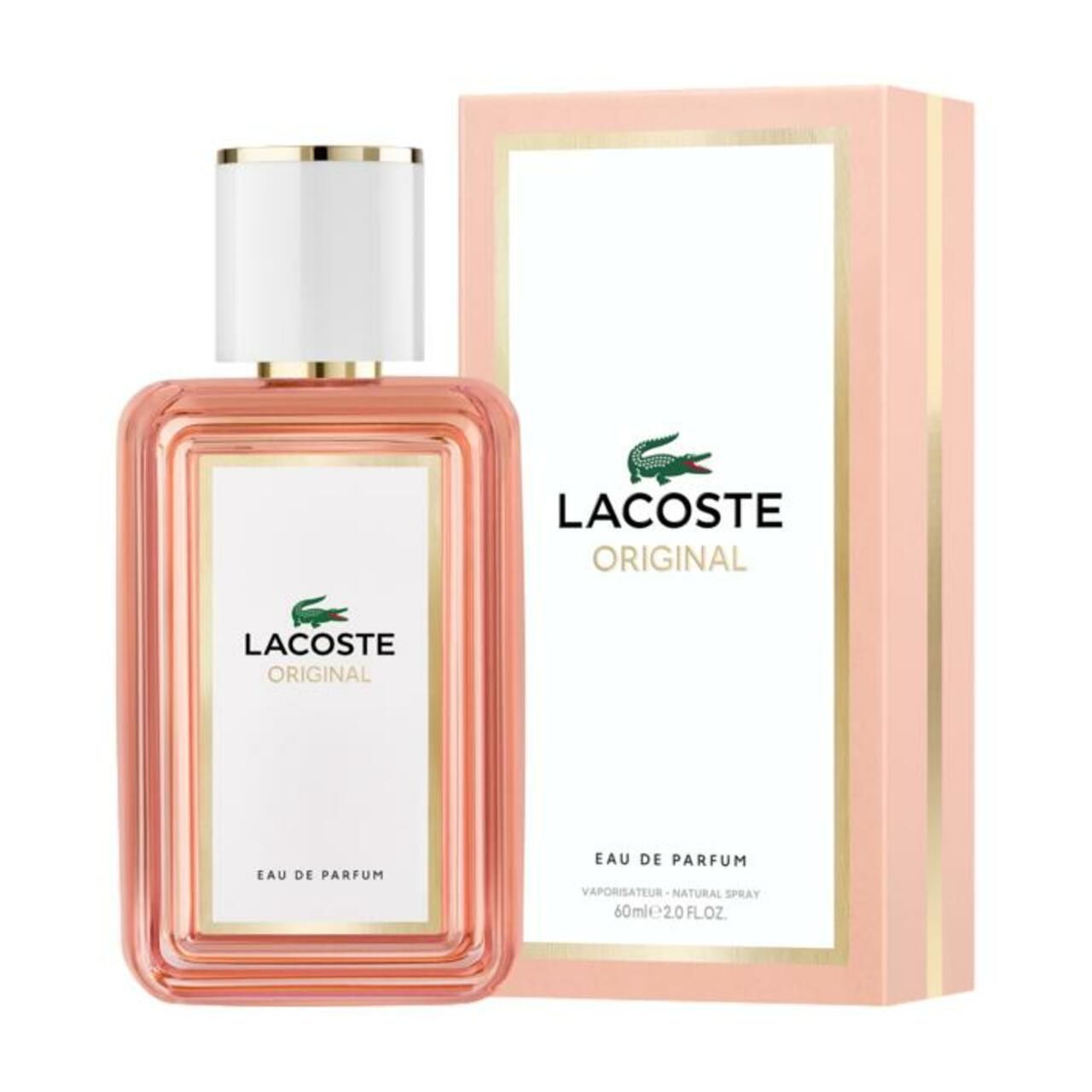 LACOSTE Original Femme Eau de Parfum Flakon und Schachtel.
