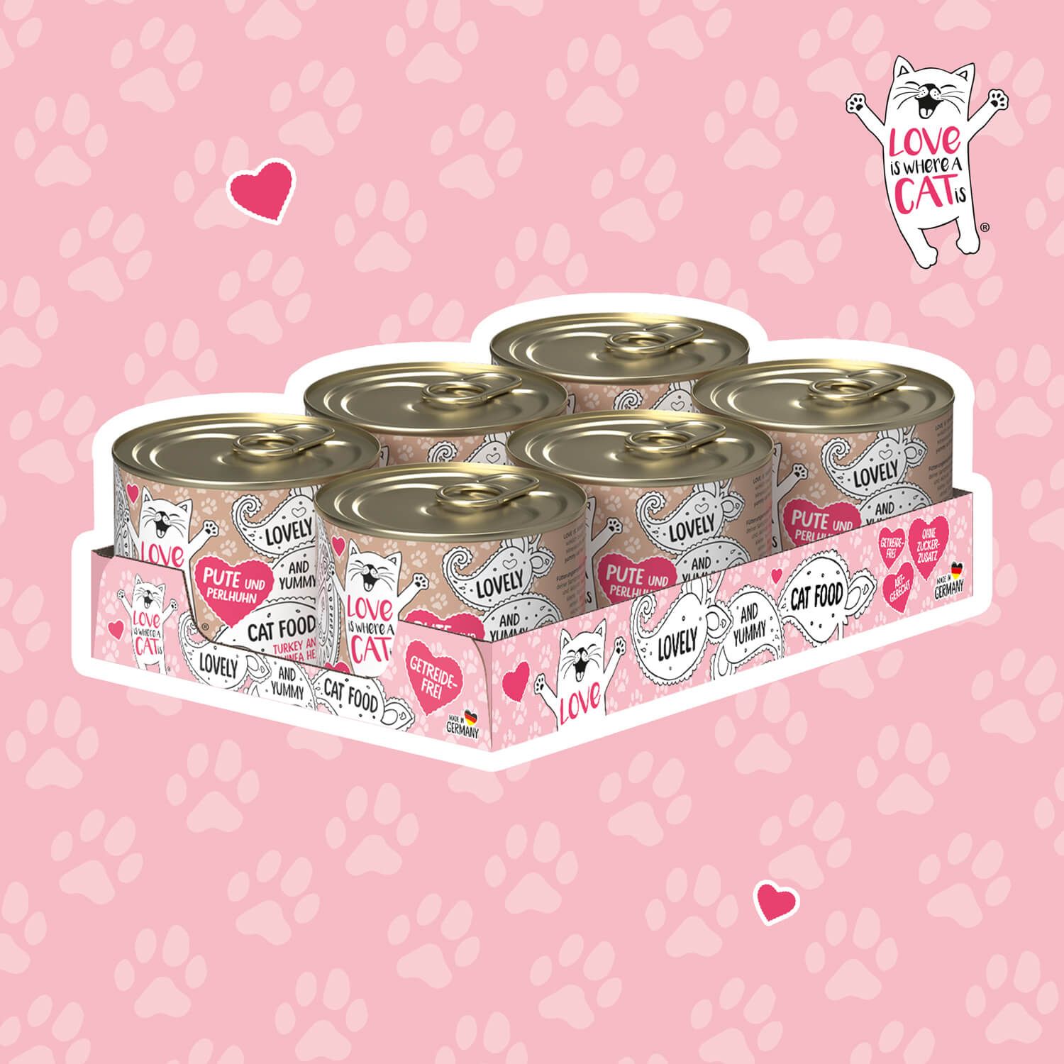 Love is where a cat is® Pute und Perlhuhn