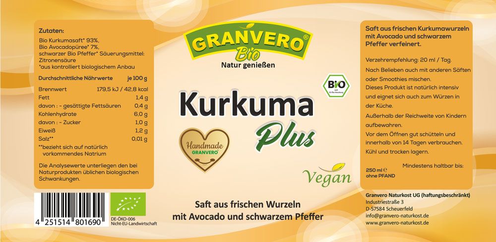 Granvero® Bio Kurkuma Plus Shot