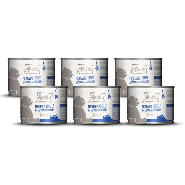 MjAMjAM - exquisite Forelle an saftigem Hühnchen 6x200 g Futter