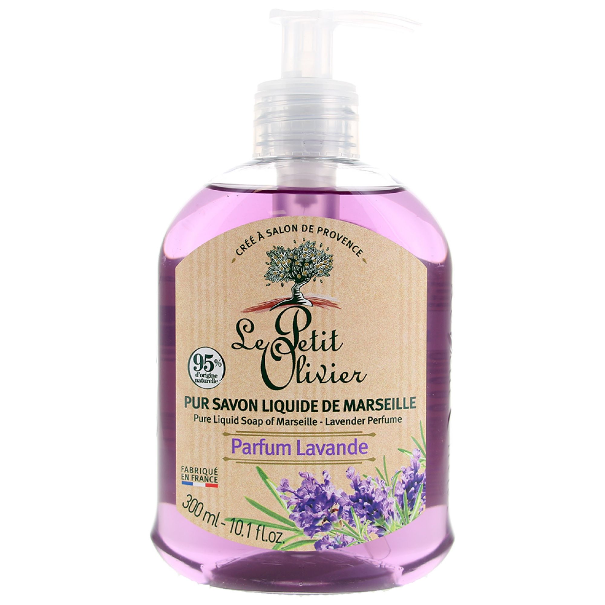 Le Petit Olivier Pure Liquid Marseille Soap Lavendel 8,7x4,6x16 cm