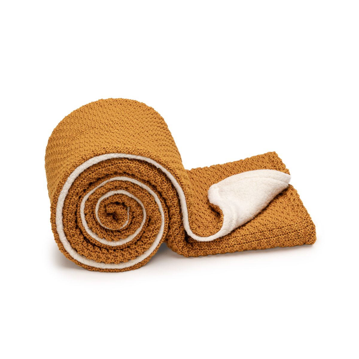 T-Tomi Gestrickte Decke Warm Curry 1 St