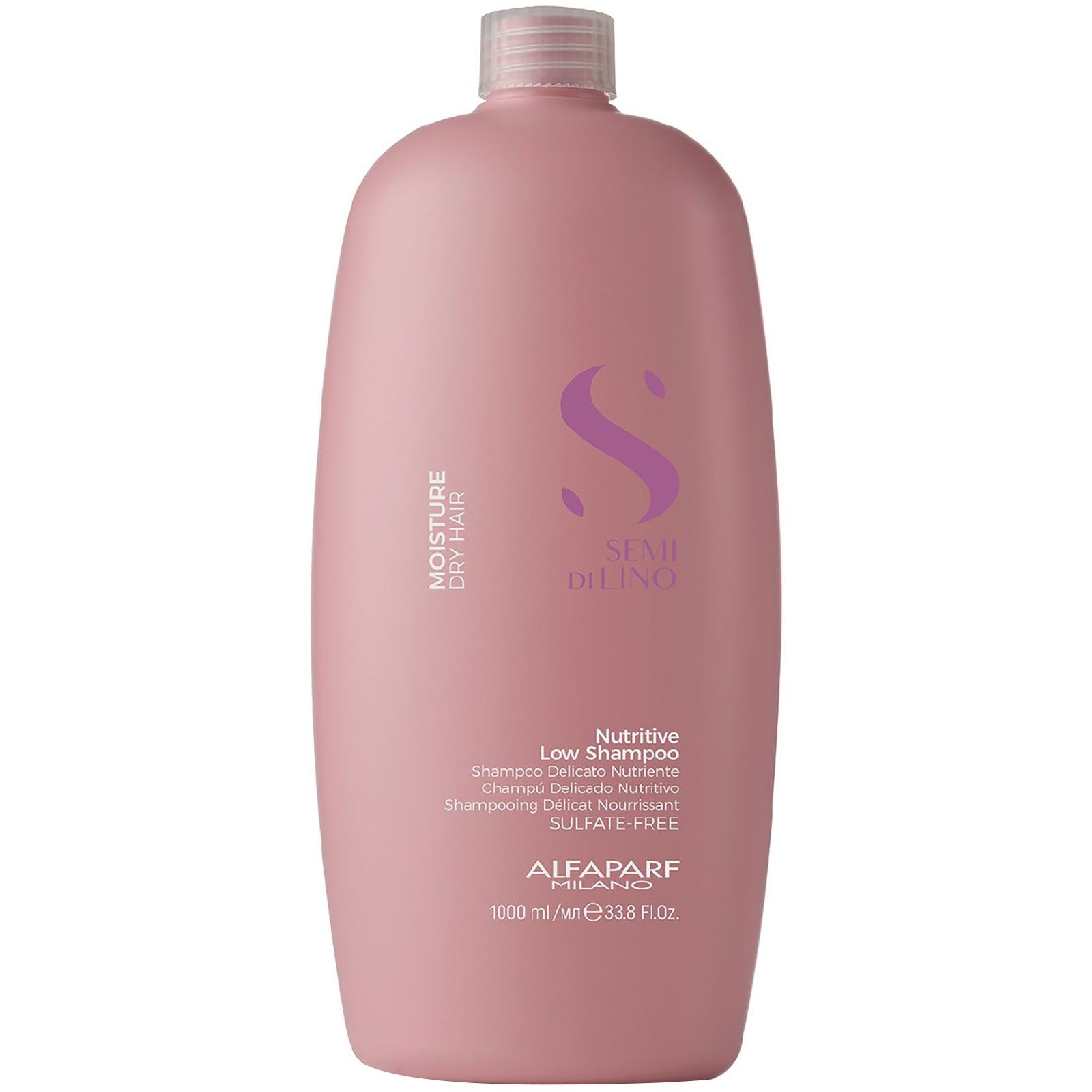 Alfaparf Semi Di Lino Feuchtigkeitsshampoo für trockenes Haar, 1000 ml.