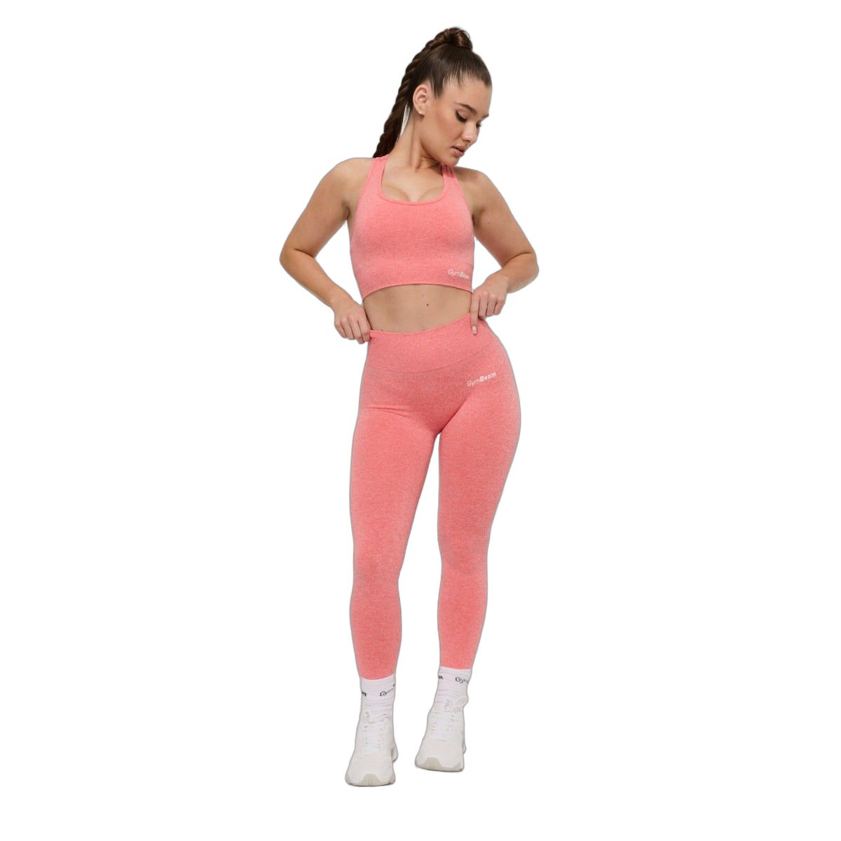 GymBeam Leggings Damen High Waist nahtlos FLO Coral