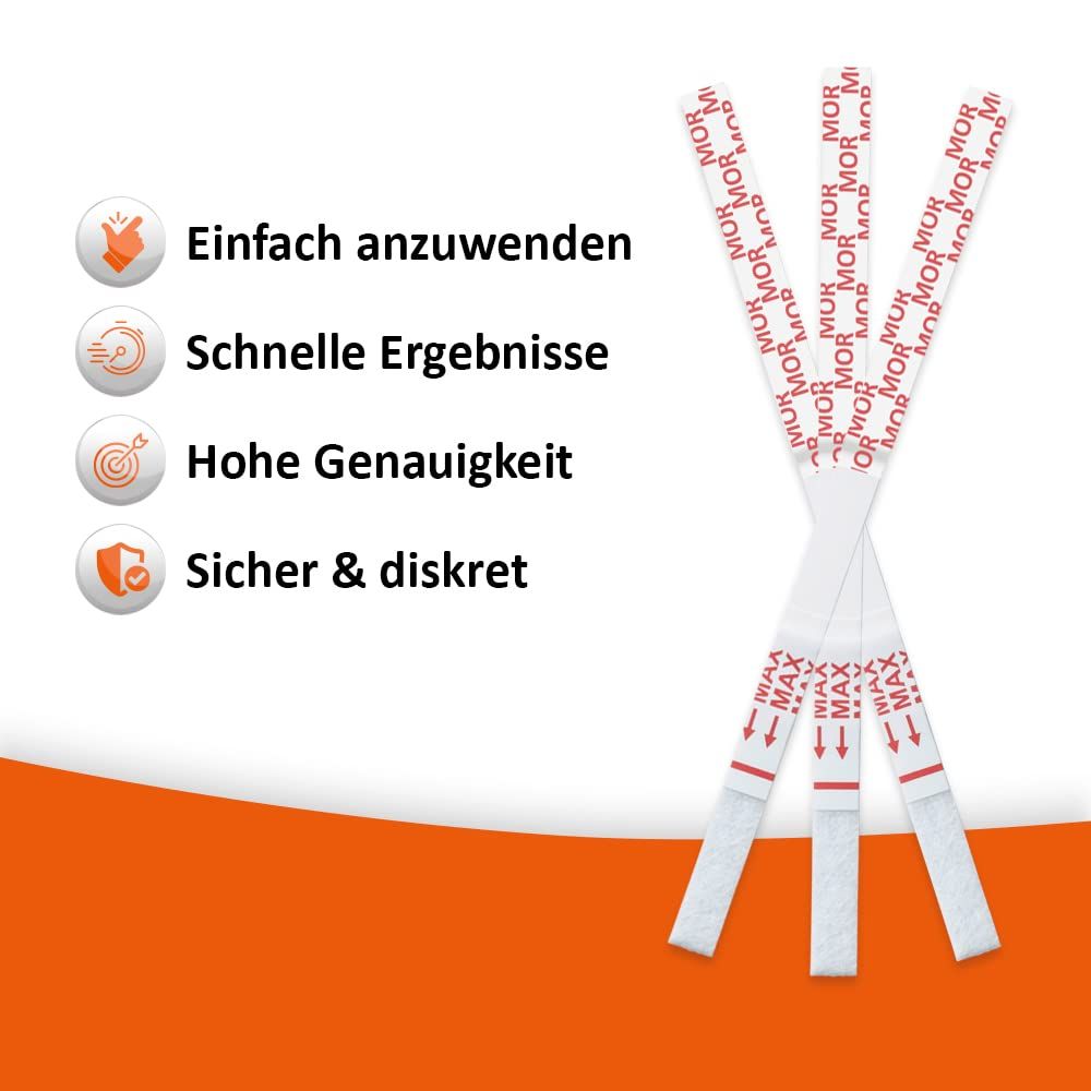 self-diagnostics Morphin (Mor) 300 ng/ml Drogenschnelltest 10 St Teststreifen