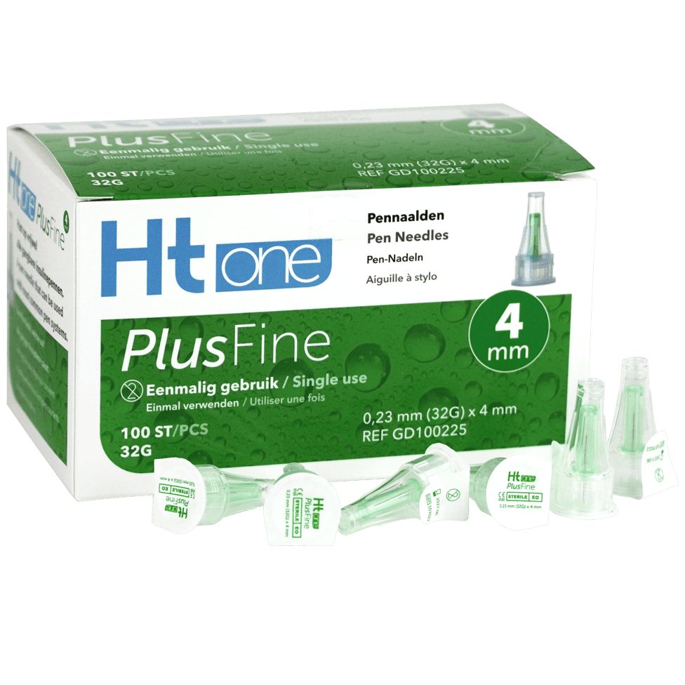 Ht One - PlusFine Aghi per Penna 4 mm (32G) - per penne da insulina