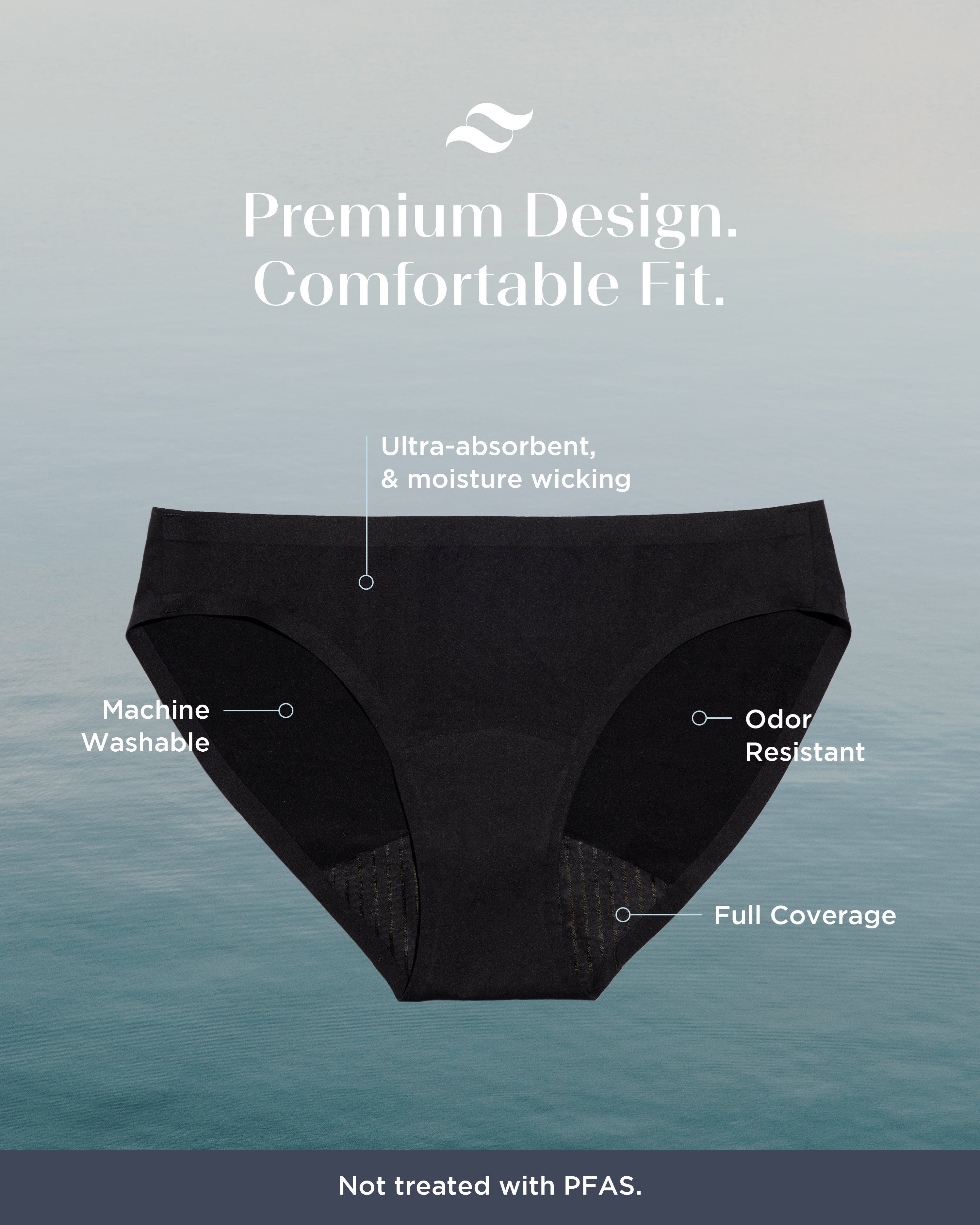 Saalt Seamless Bikini Damen Periodenunterwäsche