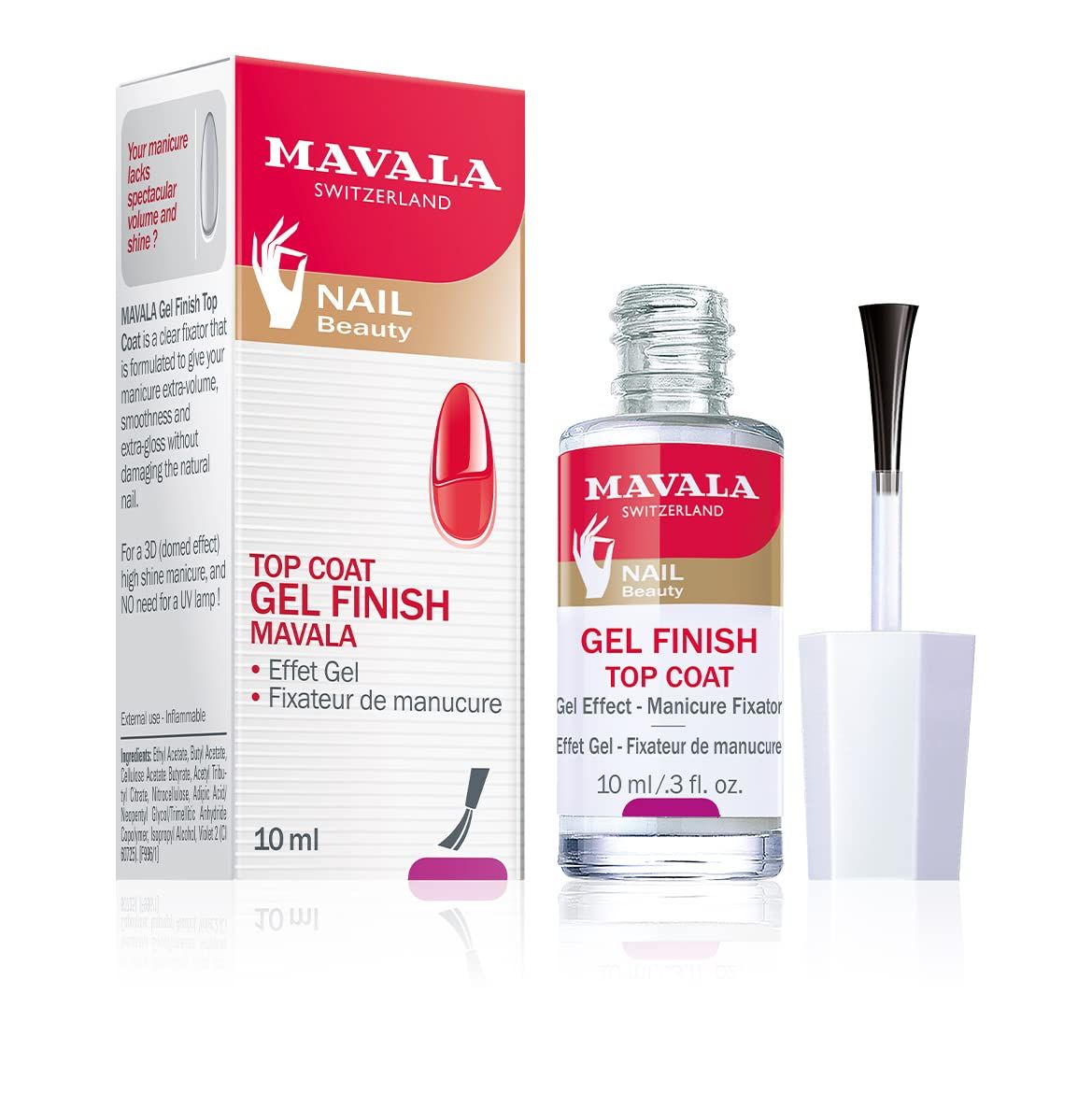 Mavala Top Coat Gel Finish 10 Ml - Finitura Gel Trasparente