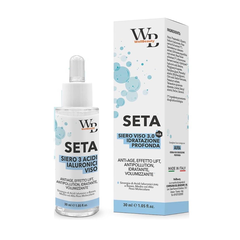 WellBeauty - SETA - Siero Viso ai 3 Acidi Ialuronici