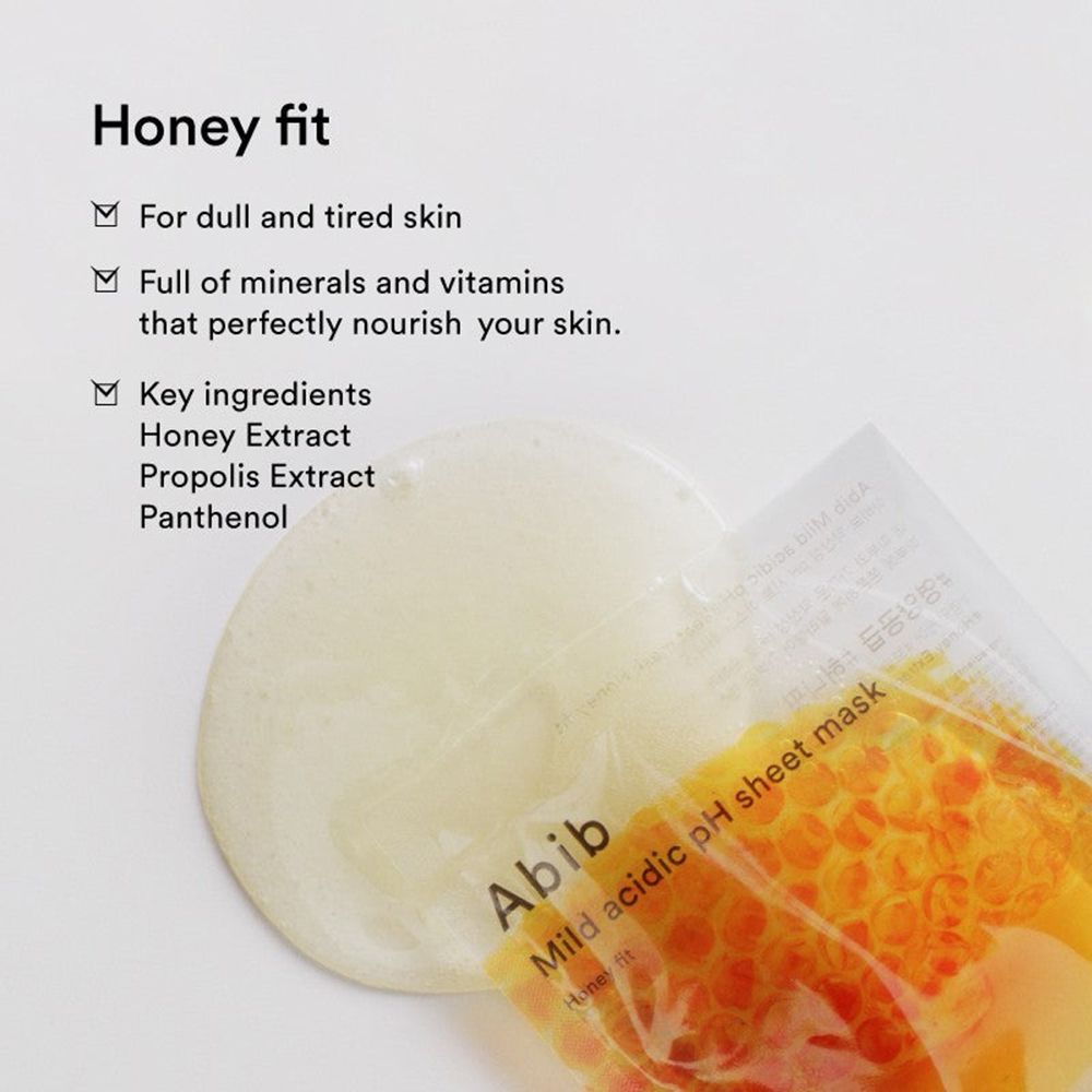 ABIB Mild Acidic ph Sheet Honey Fit Hydrating Face mask