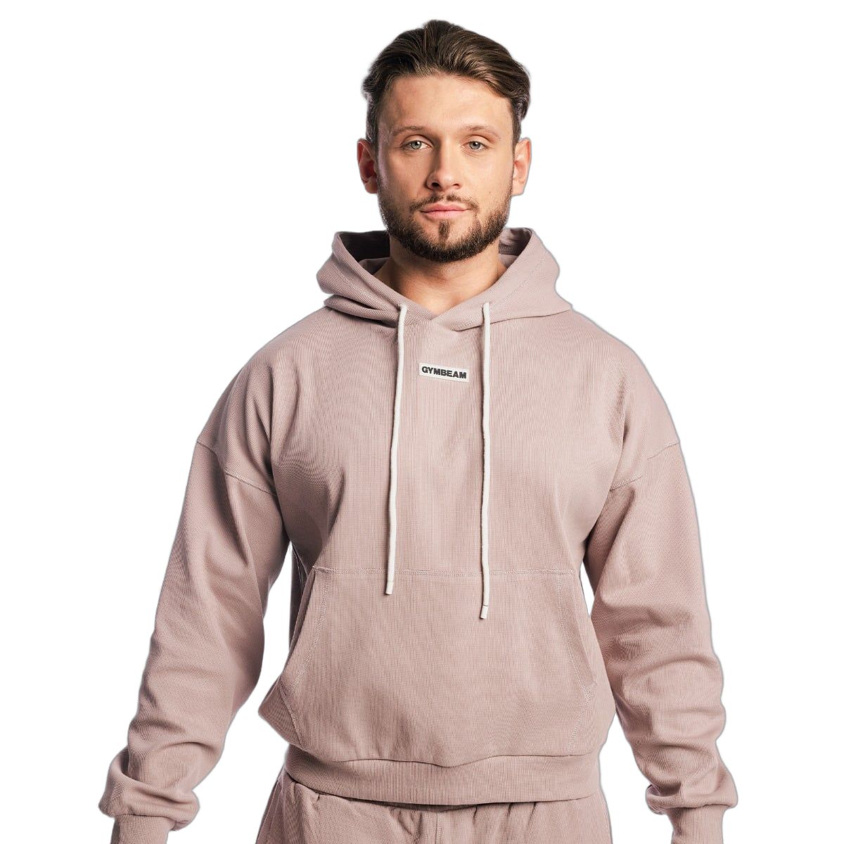 GymBeam Herren Hoodie Oversized mit Kapuze und Kängurutasche in Roux 1 St