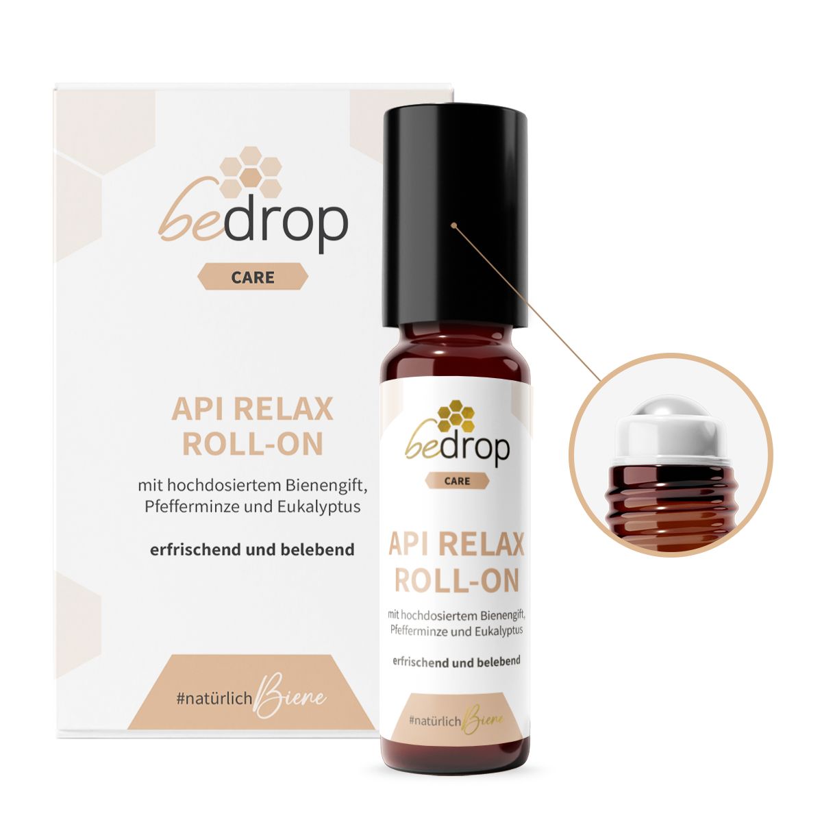 API Relax Roll-On mit hochdosiertem Bienengift, Pfefferminze und Eukalyptus 1 St Ätherisches Öl