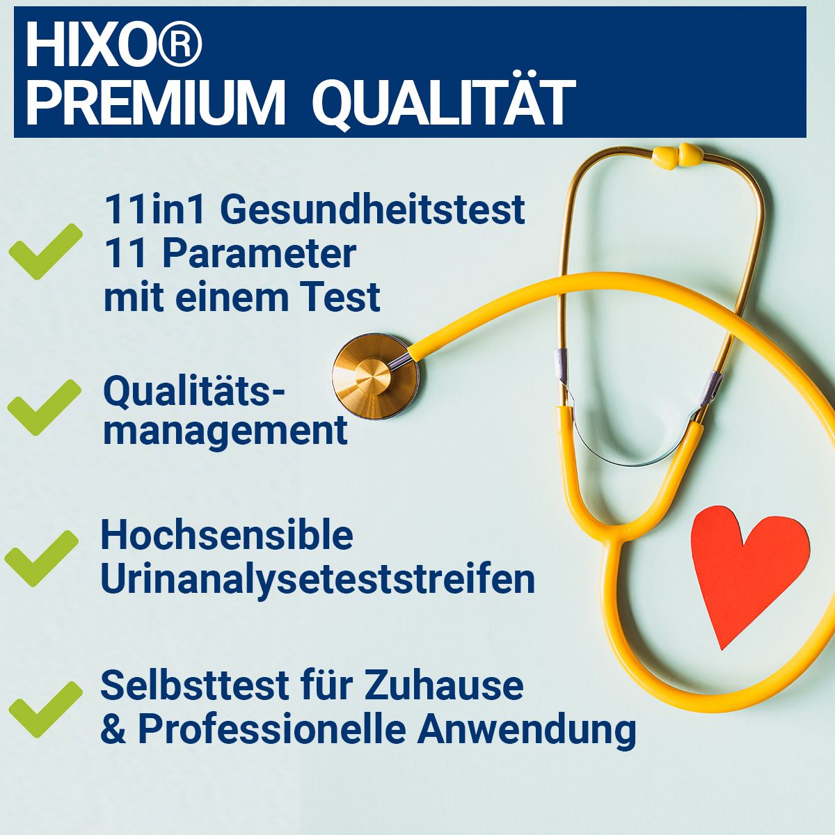 HIXO 11in1 Gesundheitstest Selbsttest Urin-Schnelltest