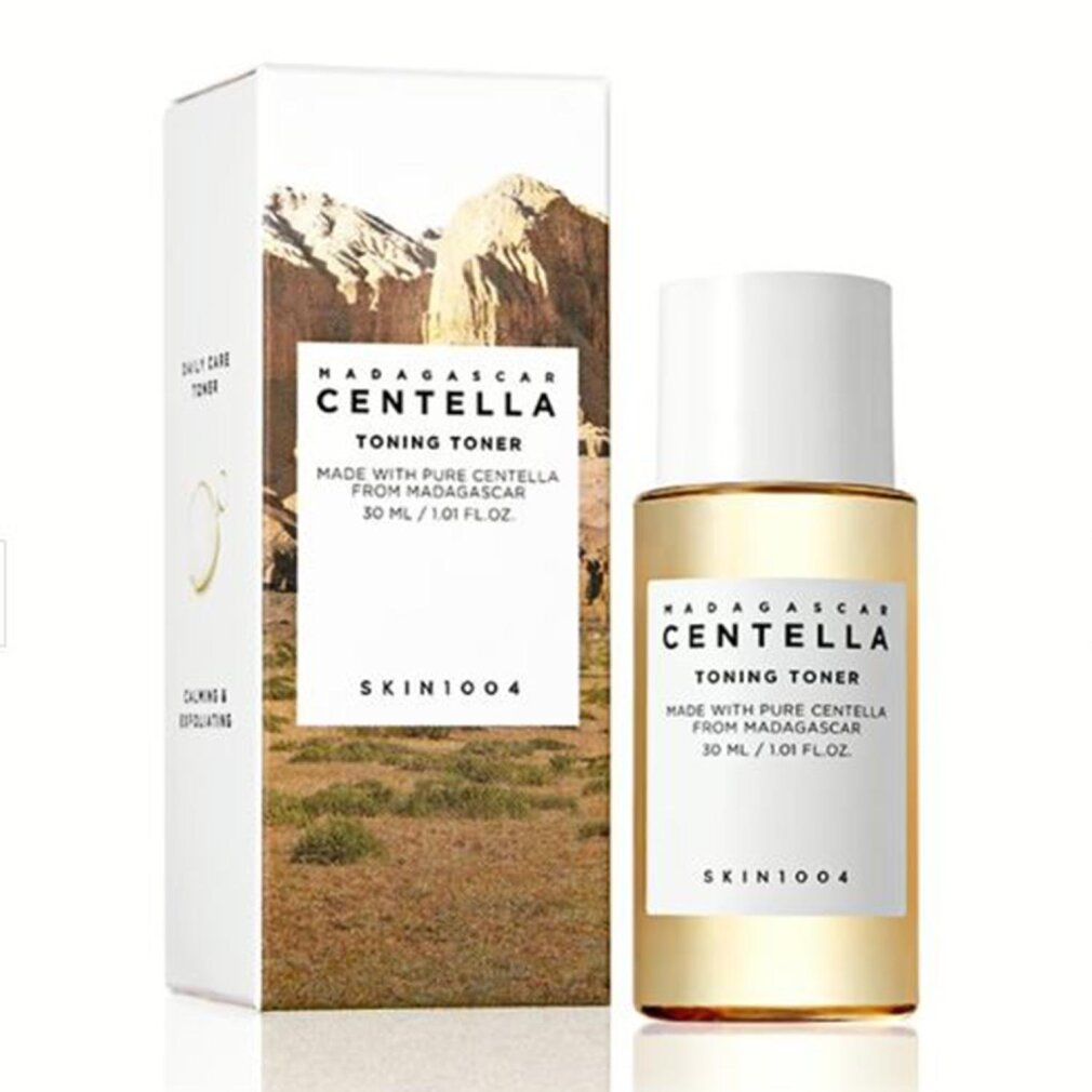 Flasche und Verpackung des SKIN1004 Centella Toning Toners.