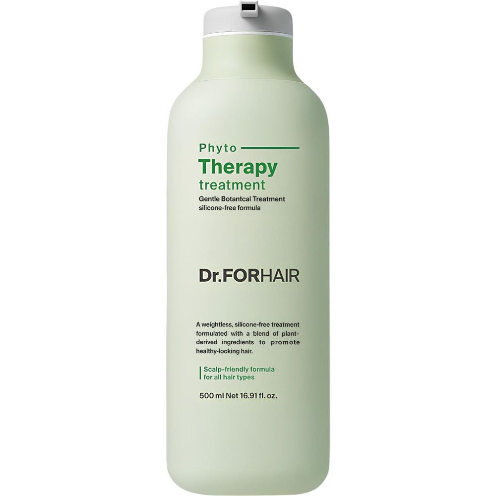 Dr. FORHAIR Phyto Therapy Treatment Balsam in hellgrüner Flasche mit Pumpspender.