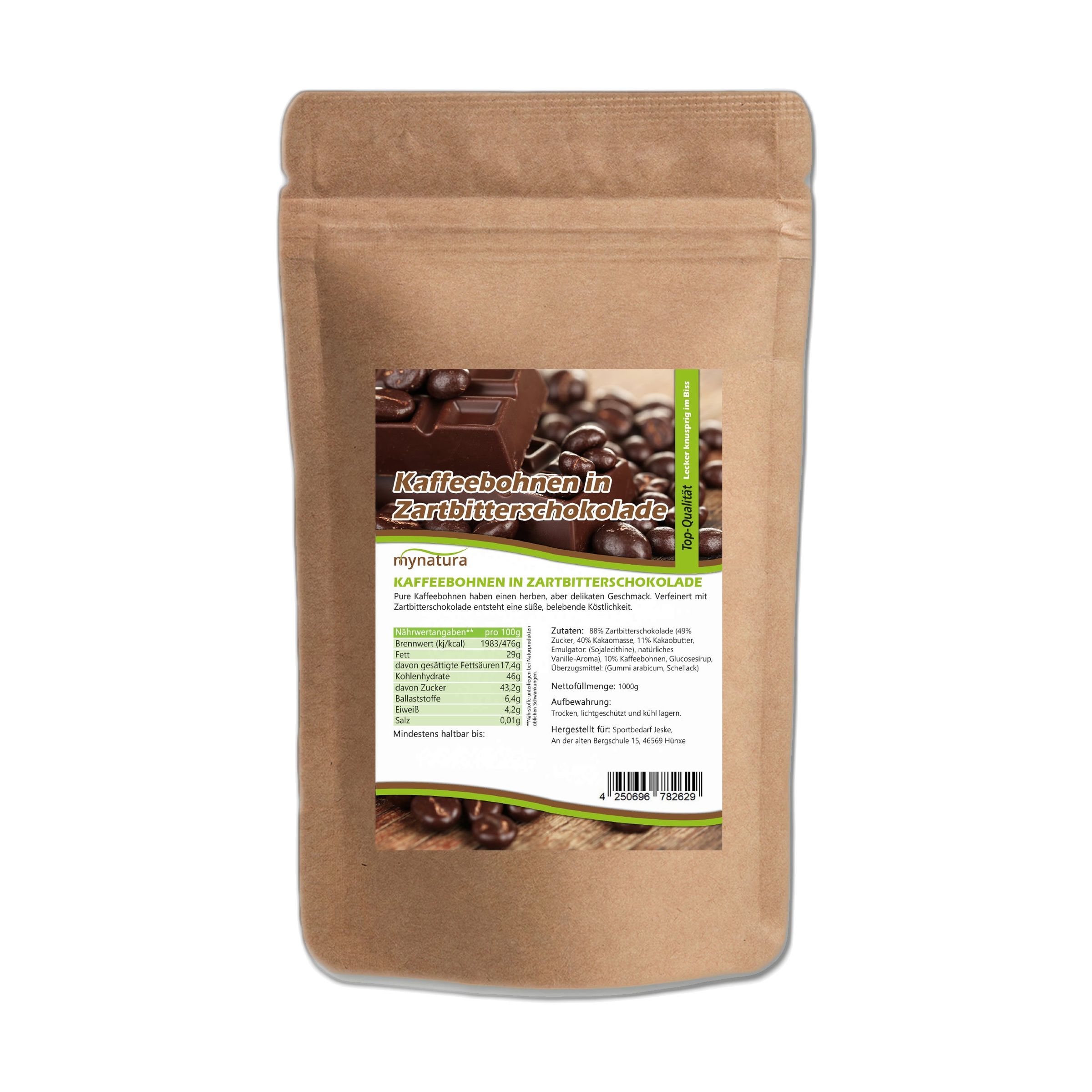 Mynatura Kaffeebohnen in Zartbitterschokolade 1000 g