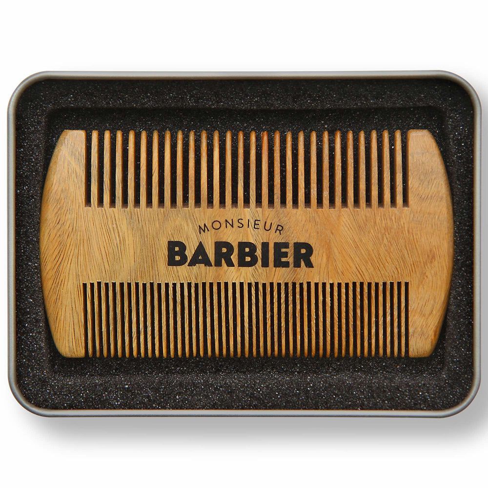 Monsieur BARBIER - Doppelseitiger Bartkamm aus Sandelholz
