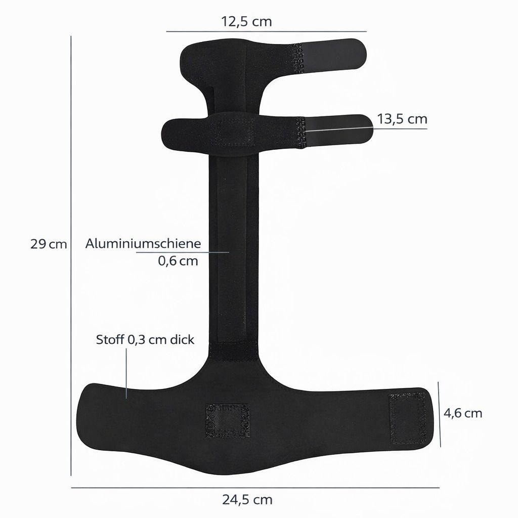 Fingerschiene mit Aluminiumstütze, verstellbare Fingerbandage für Zeige, Mittel & Ringfinger
