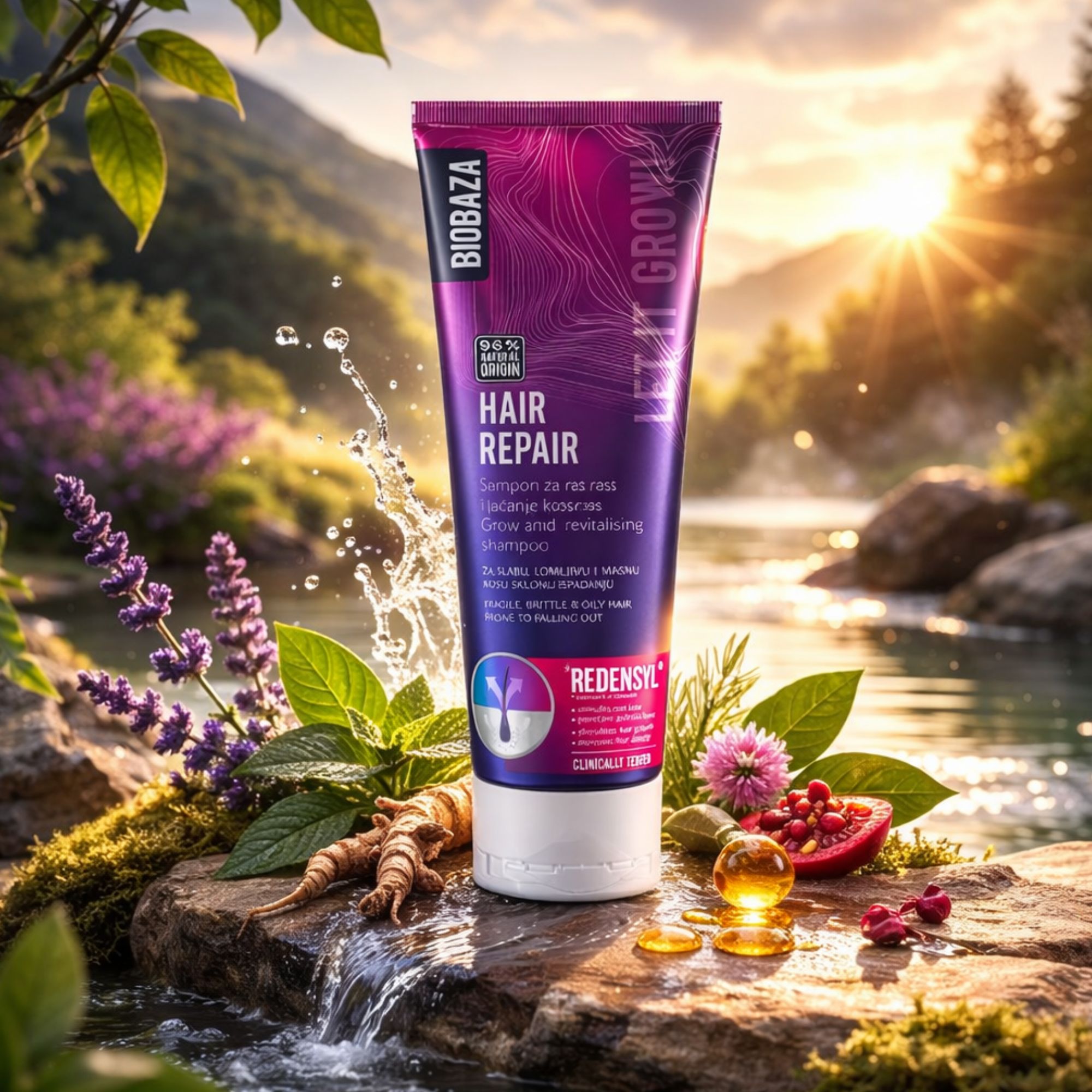 BIOBAZA Hair Repair Shampoo für Haarwachstum und Regeneration