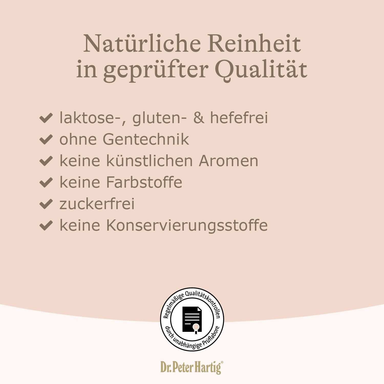 Etikett mit Produktinformationen. Enthält Text: Dr. Peter Hartig, Carbo Ultra Power, Nährwertangaben, Inhaltsstoffe und Verzehrempfehlung.