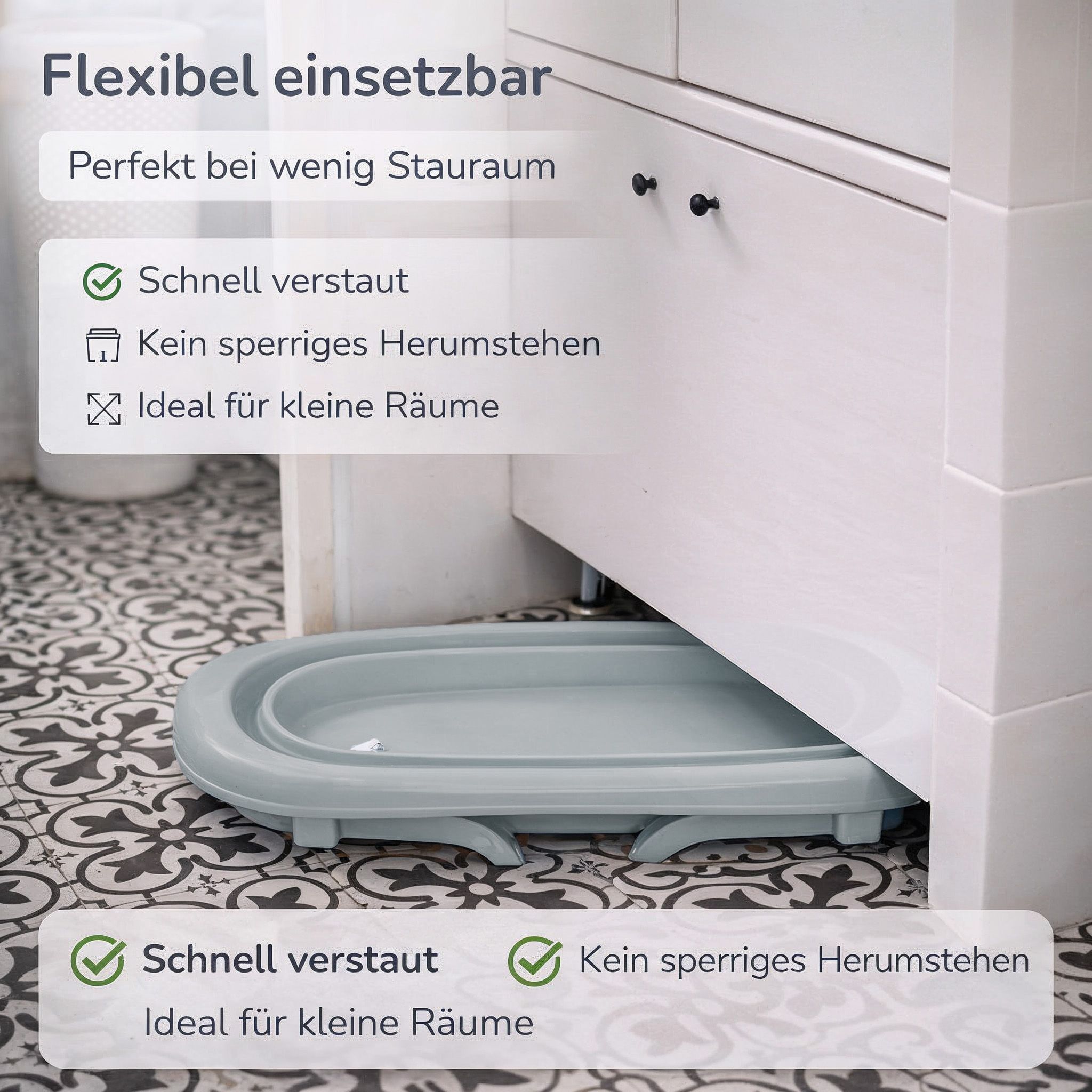 Faltbare Babybadewanne - Klappbare Baby Wanne mit integriertem Thermometer und Abfluss