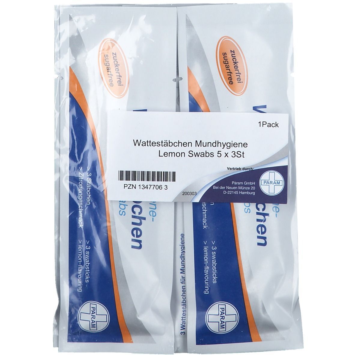 PARAM Mundpflegestäbchen Lemon Swabs