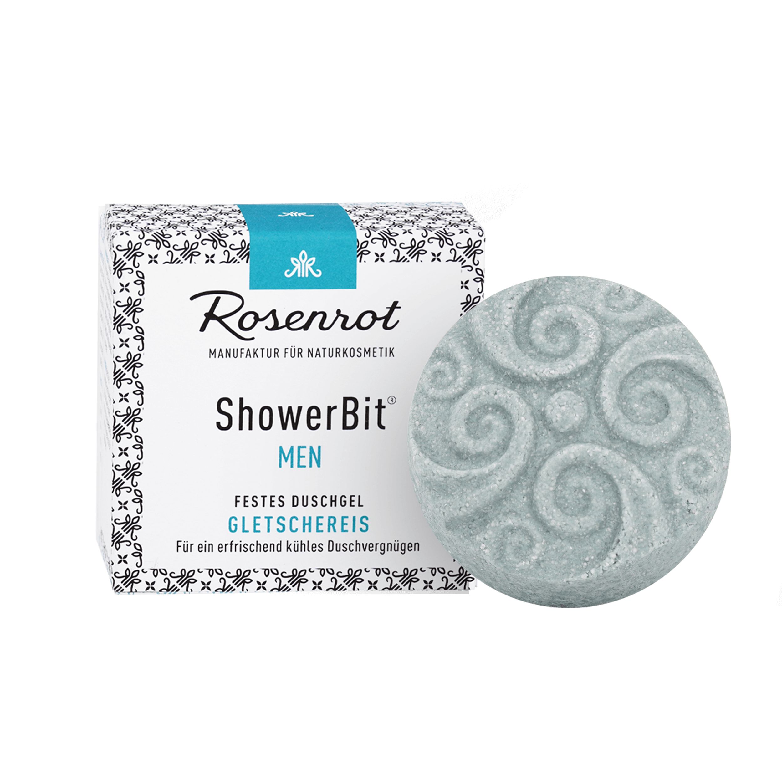 Rosenrot Naturkosmetik - ShowerBit® MEN - festes Duschgel Gletschereis
